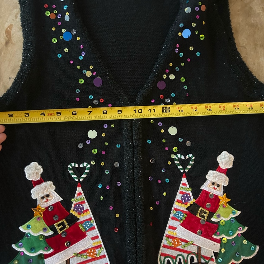 Kim Rogers Black Holiday Sweater Vest - Picture 6 of 7